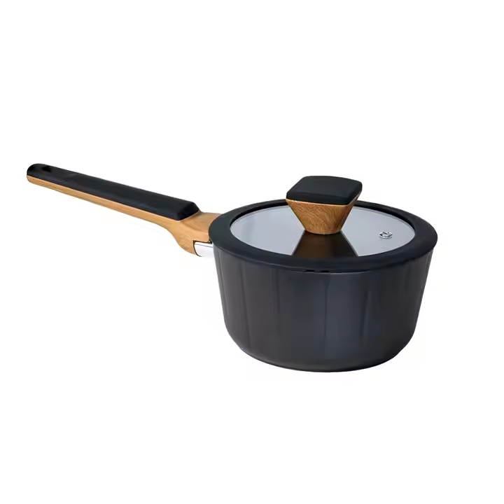 Popular Hot Selling Black Aluminum Cookware Set Ceramic/Nonstick Coating Bakelite Handle Induction Kitchen Item