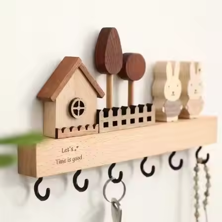 Sell Decorative Wall Organizers Factory Wood Crafts Wooden Wall Organizer Decoration